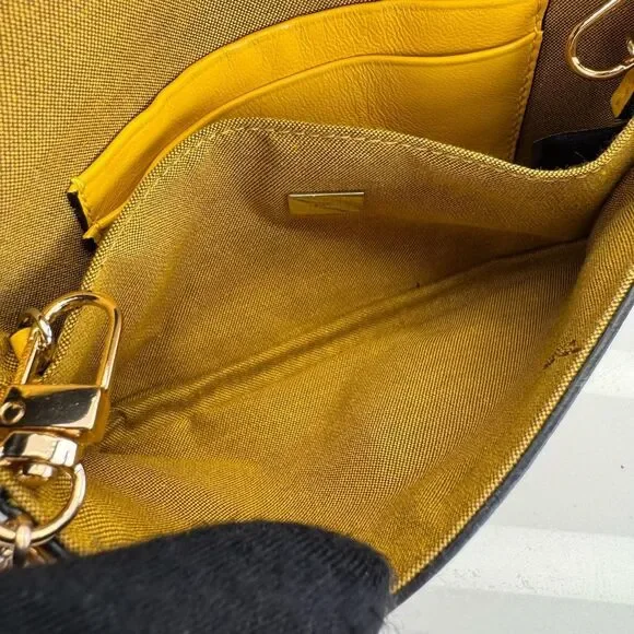 Fendi Yellow Micro Baguette Leather Crossbody Bag - Picture 13 of 15